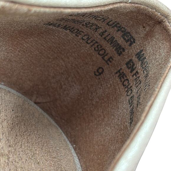 Anthropologie Champagne Gold Souvenier D'Orsay Open Toe Leather Flats - Picture 10 of 11